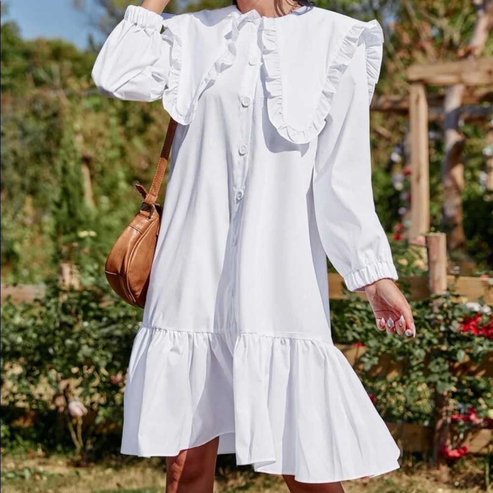 White shirt dress
